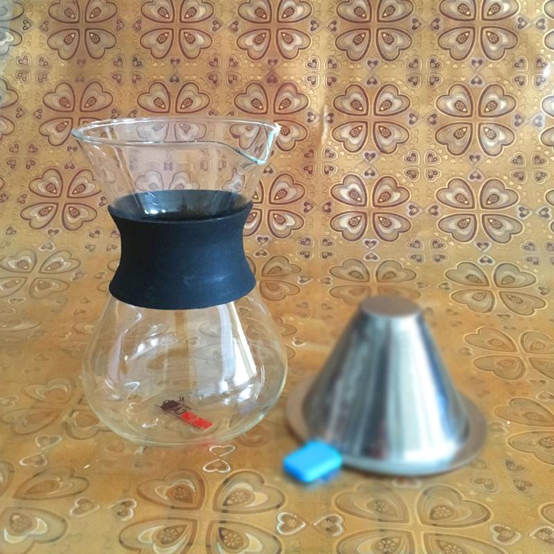 Bình thủy tinh kèm phễu pha cà phê cao cấp 20ml và 400ml