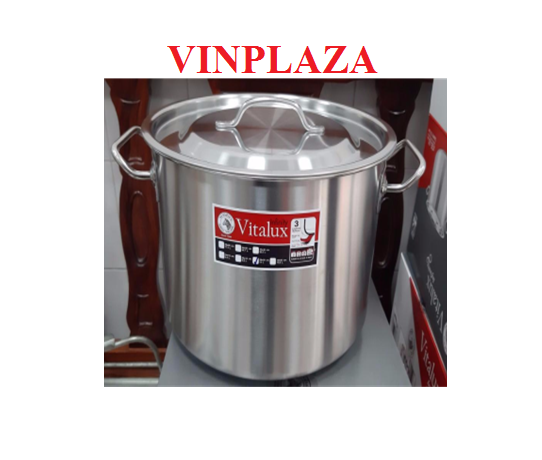 [HCM]Nồi hầm Inox Vitalux Infinity 3 đáy nắp Inox 32x32cm 25.7L - 171340