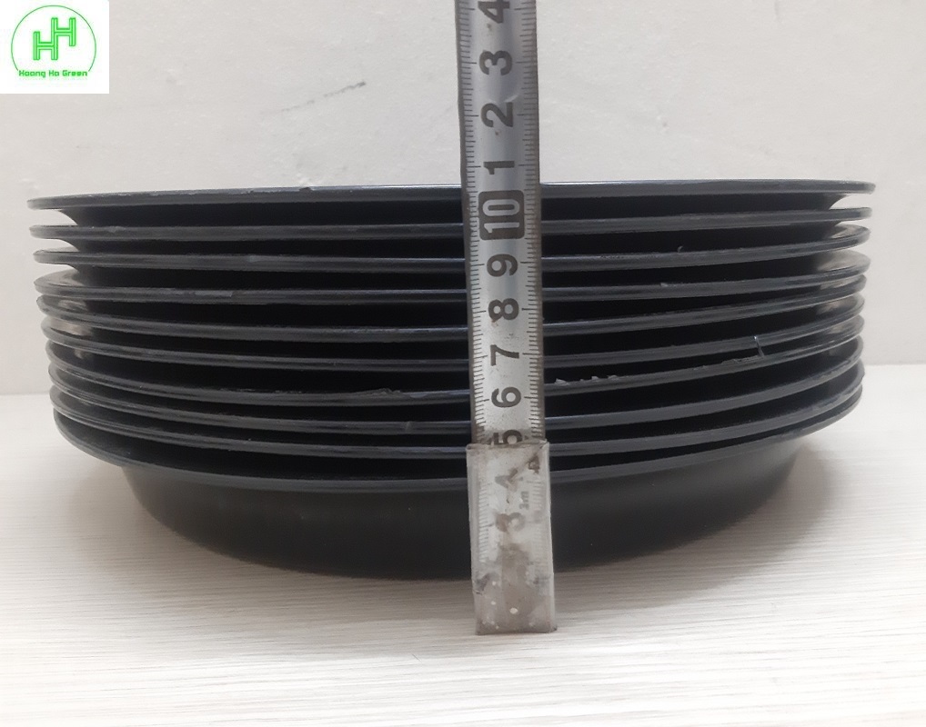 5 Khay (Đĩa) Lót Đế Chậu D300 - Màu Đen