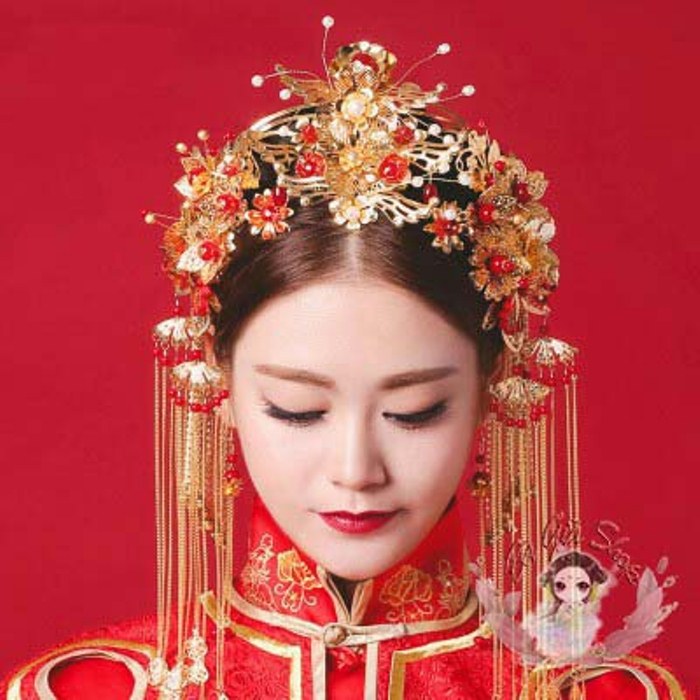 (Nhiều mẫu) Full set Trâm cài tóc trang sức cổ trang