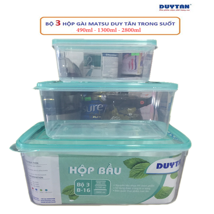 [HÀNG DUY TÂN_PL] Hộp Quai Matsu Trung Duy Tân 7200 ml (7,2 LÍT) đựng thực phẩm, rau, củ có nắp an toàn. Hộp đựng rau, thực phẩm để tủ lạnh an toàn