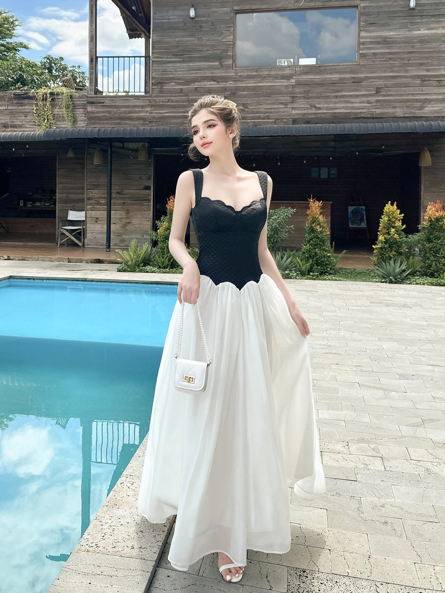 SÒ VINTAGE - FLEUR Đầm xòe hai dây