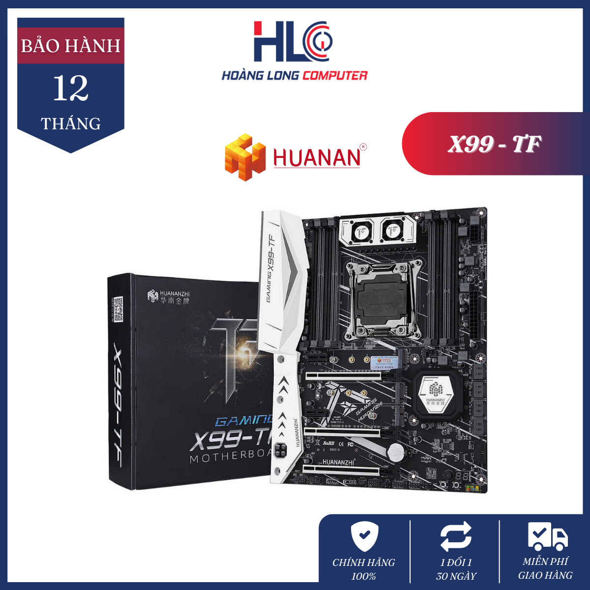 Mainboard Huananzhi X99 TF- Bo mạch chủ PC chính hãng HUANANZHI mới 100%