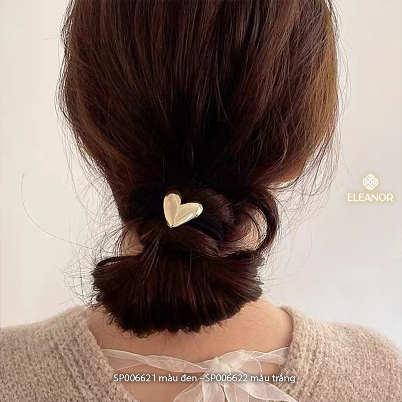 Dây buộc tóc nữ Eleanor Accessories dây cột tóc hình trái tim phụ kiện tóc 6621