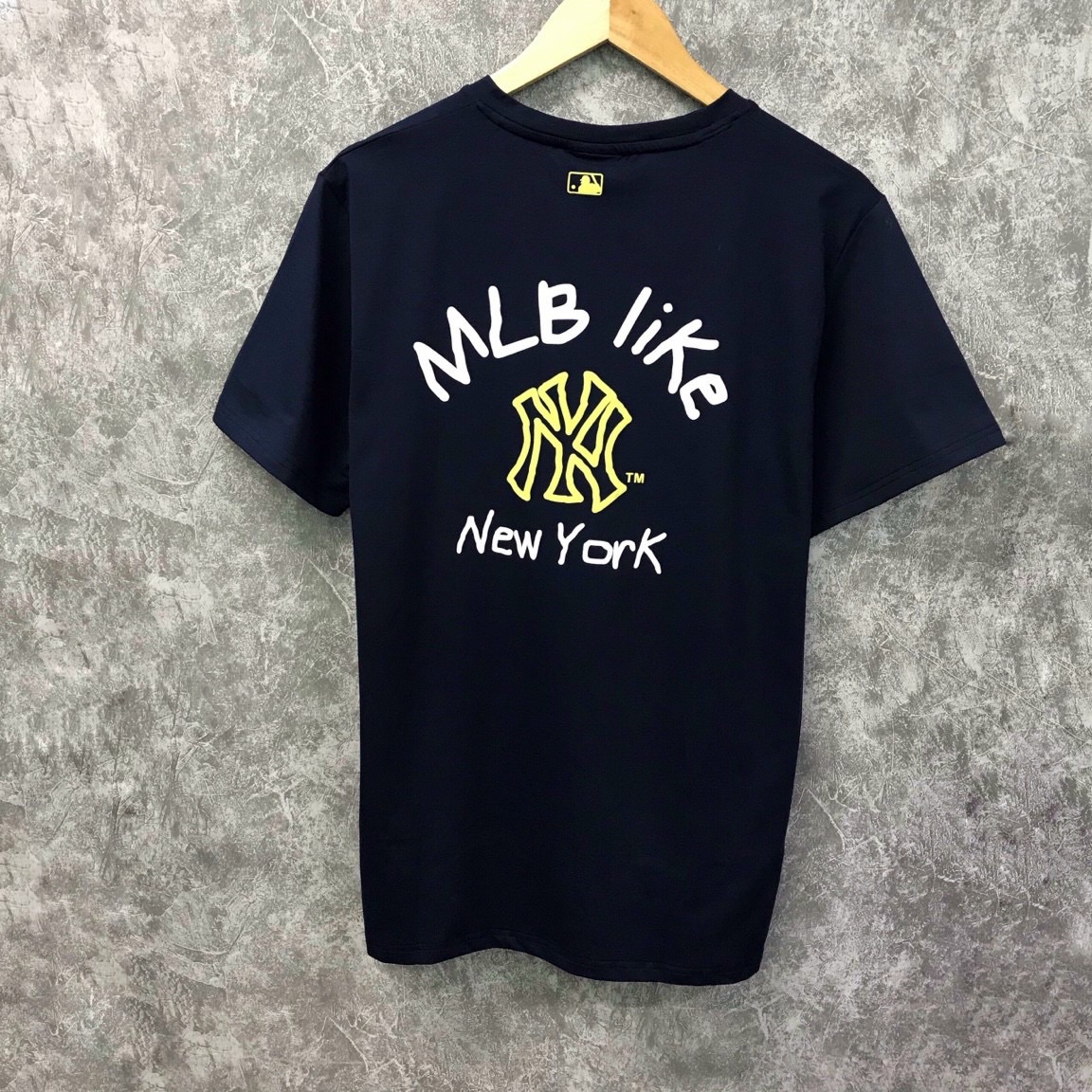 Áo Phông MLB Like Back Logo Overfit New York Yankees 3ATSL102350IVS Trắng   Caos Store
