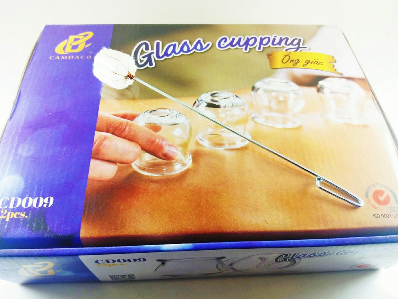 Giác Hơi Thủy Tinh Bộ 12 Ống Kèm Cây Châm Lửa