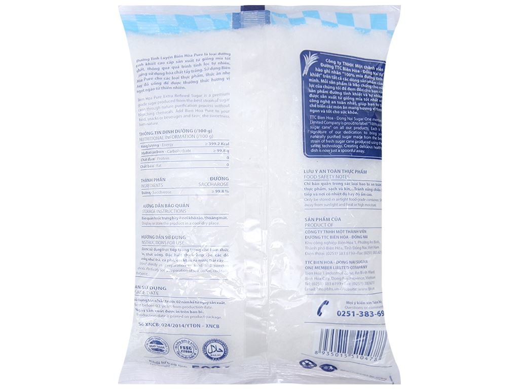Đường Biên Hoà Pure Gói 500G