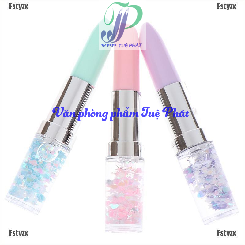 Combo 2 cây bút gel mực xanh hình son môi