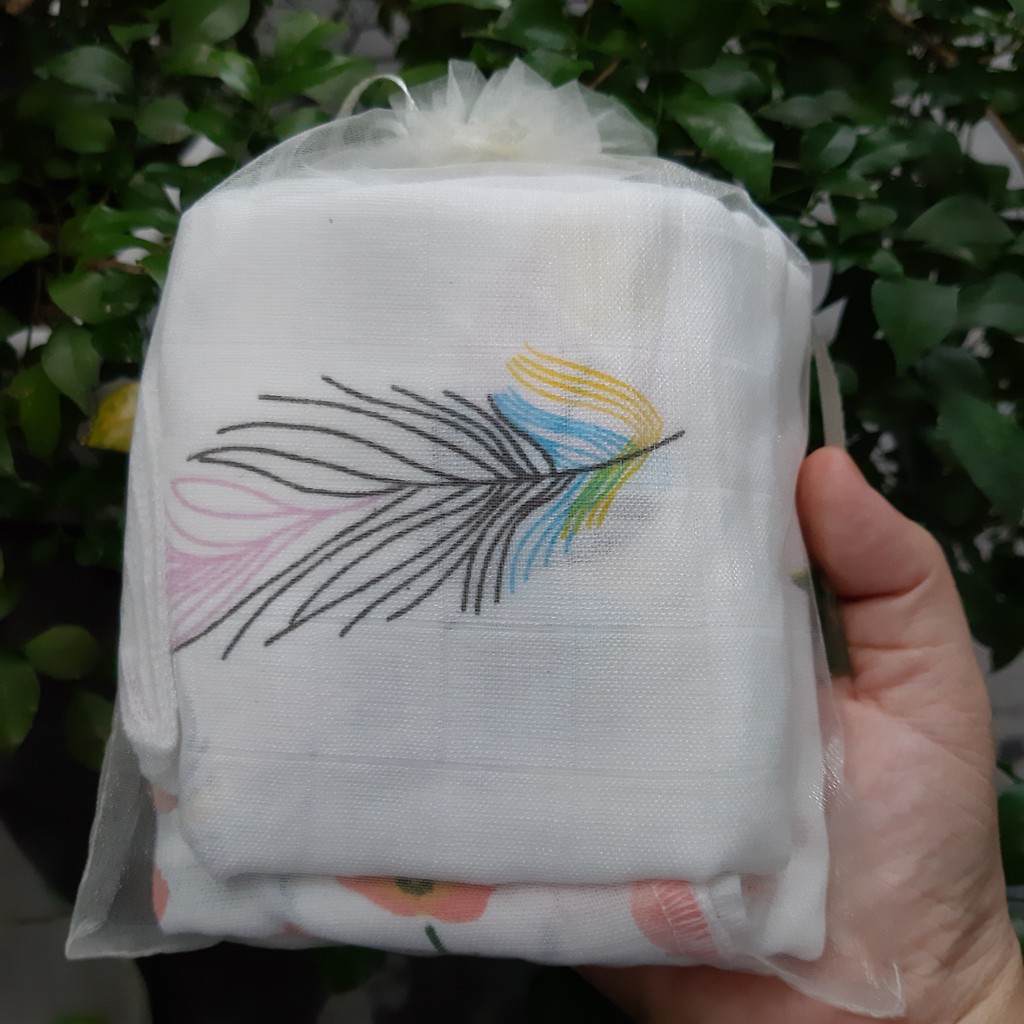 Bộ 10 Khăn Sữa Cotton Mềm Mại Cho Bé 0-12 Tháng - Thiết Kế Đáng Yêu