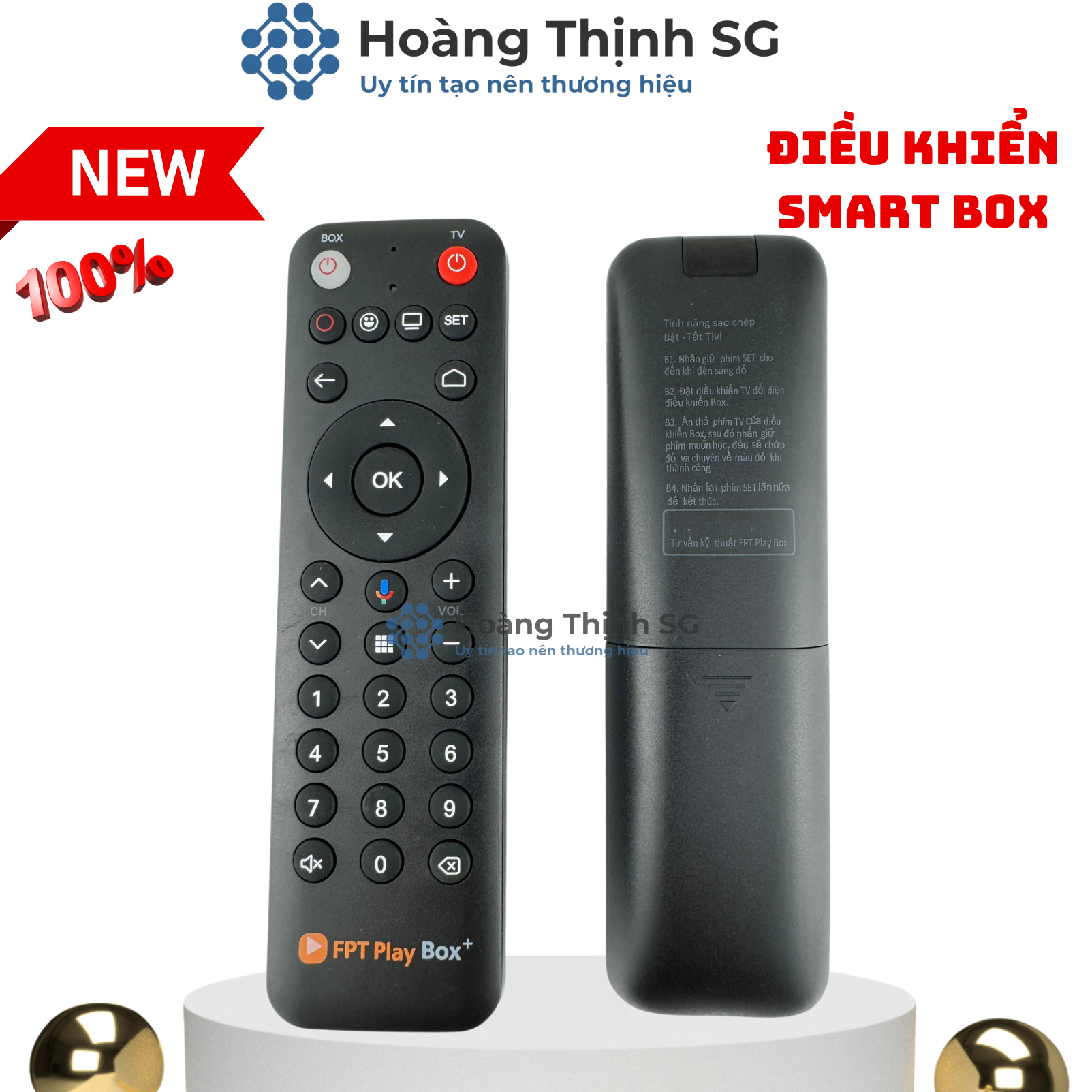 Remote điều khiển tivi FPT Play Box Mã 01, điều khiển đầu box FPT Play - Tặng kèm pin