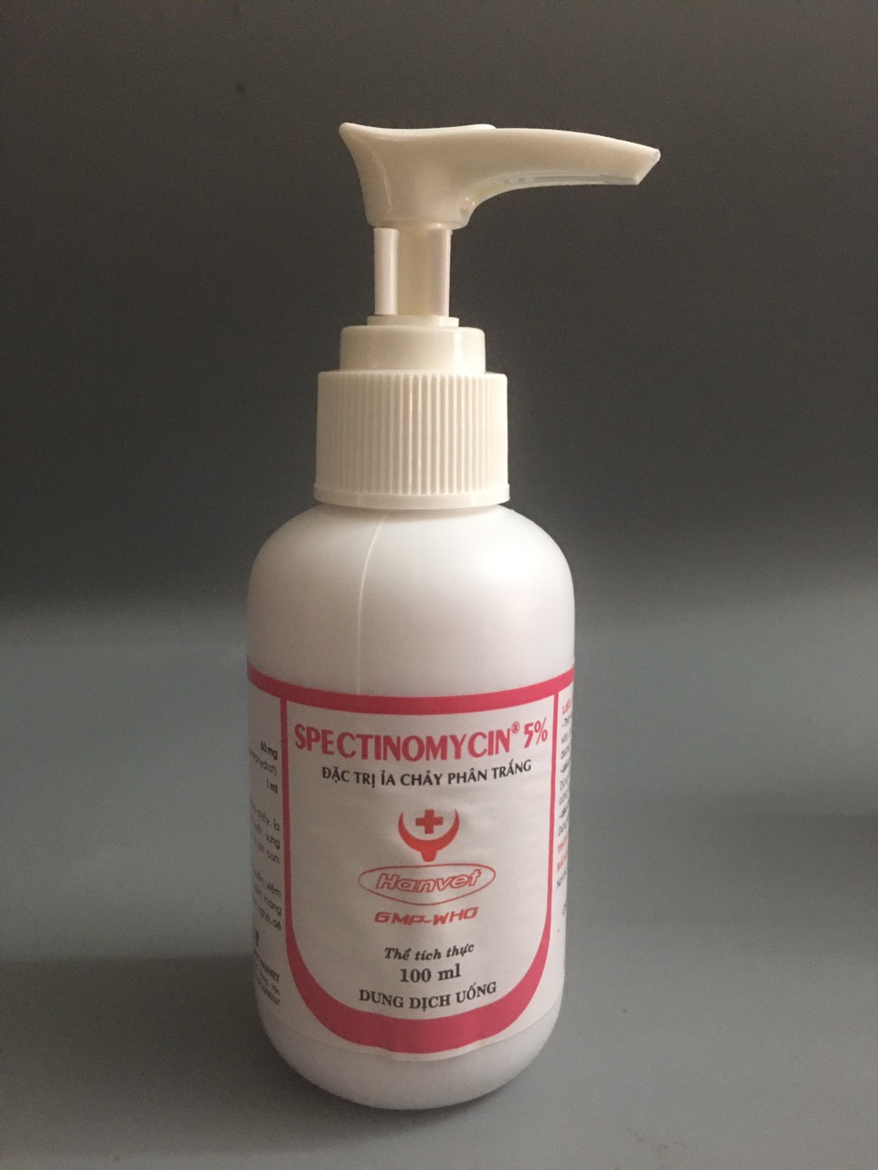 1 lọ Spectinomycin 5% 100ml dạng siro ngọt dùng cho vật nuôi