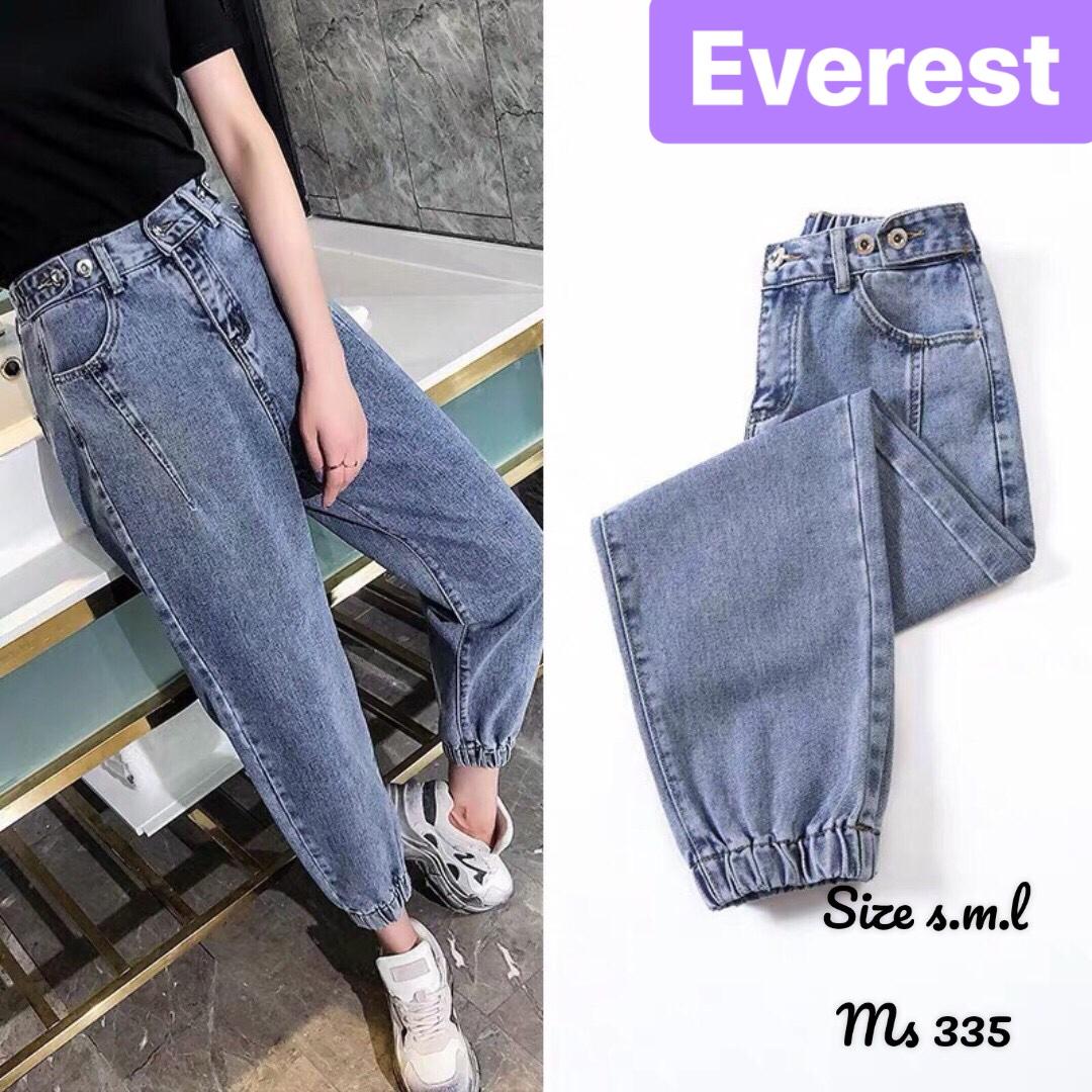 QUẦN JEAN BAGGY NỮ CHẤT BÒ XANH ỐNG TÚM LƯNG CAO NÂNG MÔNG HOT HIT TT-335 EVEREST FASHION