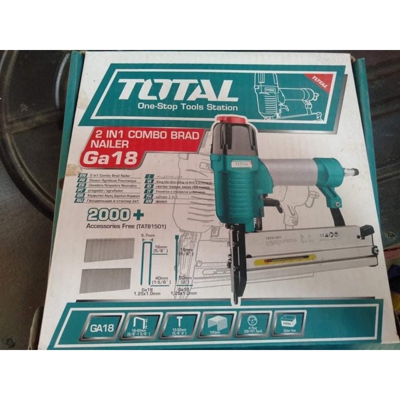 Súng bắn đinh combo 2 trong 1 TOTAL TAT81501