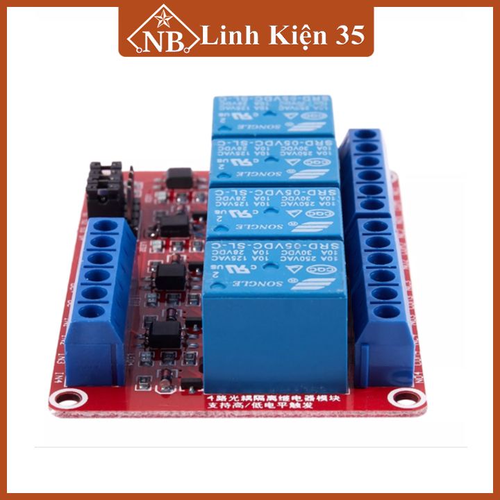 Module relay 5VDC 1 kênh, 2 kênh, 4 kênh High / Low