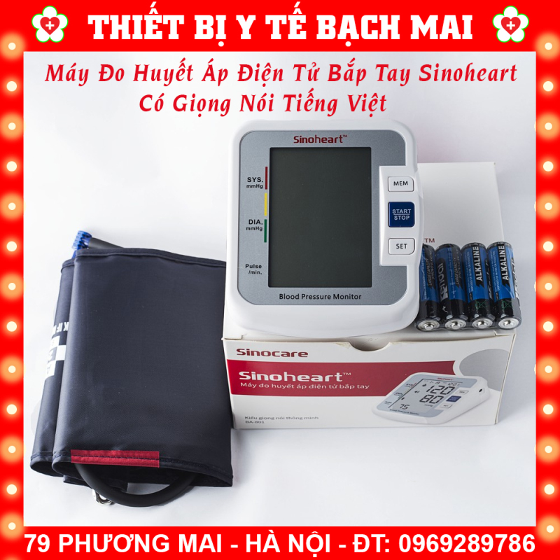 Nơi bán Máy Đo Huyết Áp Sinocare Sinoheart BA-801 Công Nghệ Đức