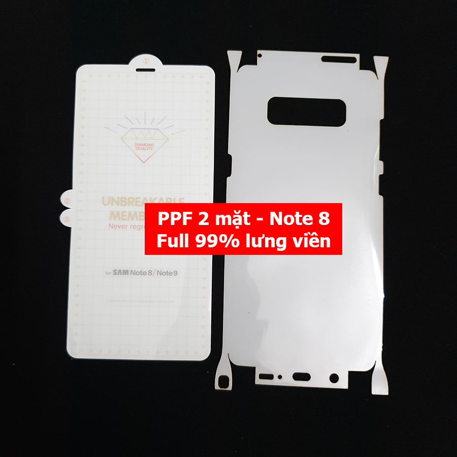 PPF Full Body Note 8 mang đến sự an tâm tuyệt đối cho chiếc điện thoại của bạn. Thưởng thức những hình ảnh về sản phẩm này để hiểu rõ hơn về công nghệ tiên tiến và tính năng đáng giá mà nó mang lại.