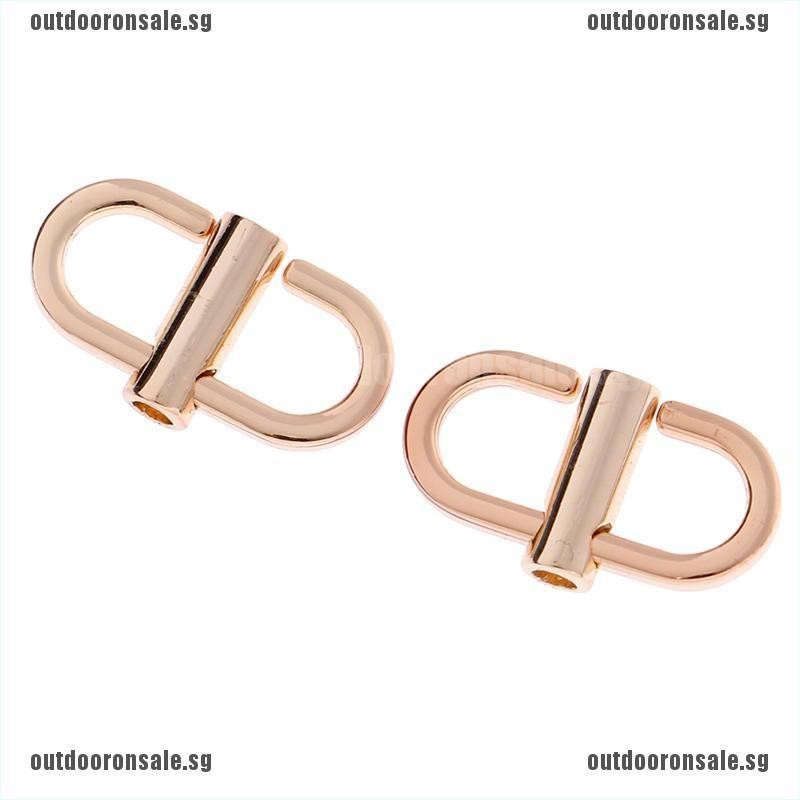1Pair Adjustable Metal Buckles Chain Strap Bag Shorten Shoulder Ba