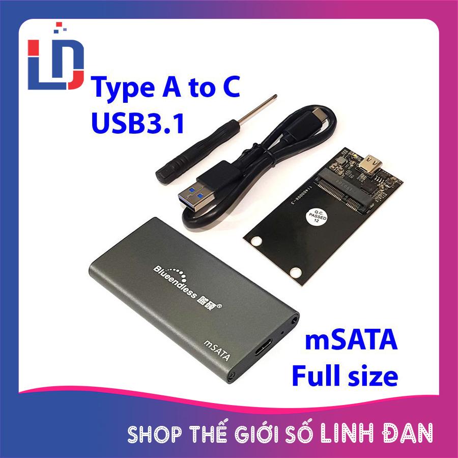 Hộp đựng ổ cứng mSATA Box SSD mSATA Blueendless TypeC ra USB 3.1