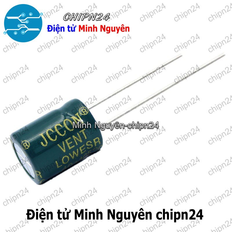 [5 con] (F276) Tụ hóa 1,500uF 6.3V Xanh Lá (10x13mm) (1500uF 6.3V) (Tần số cao) - HH005823