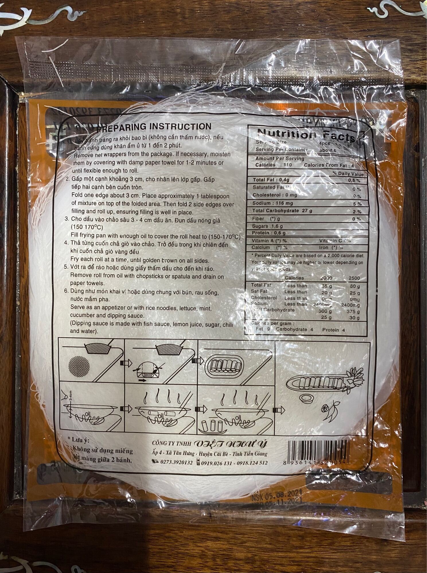 Bánh Tráng Rế Cuốn Chả Giò Như Ý (75g)