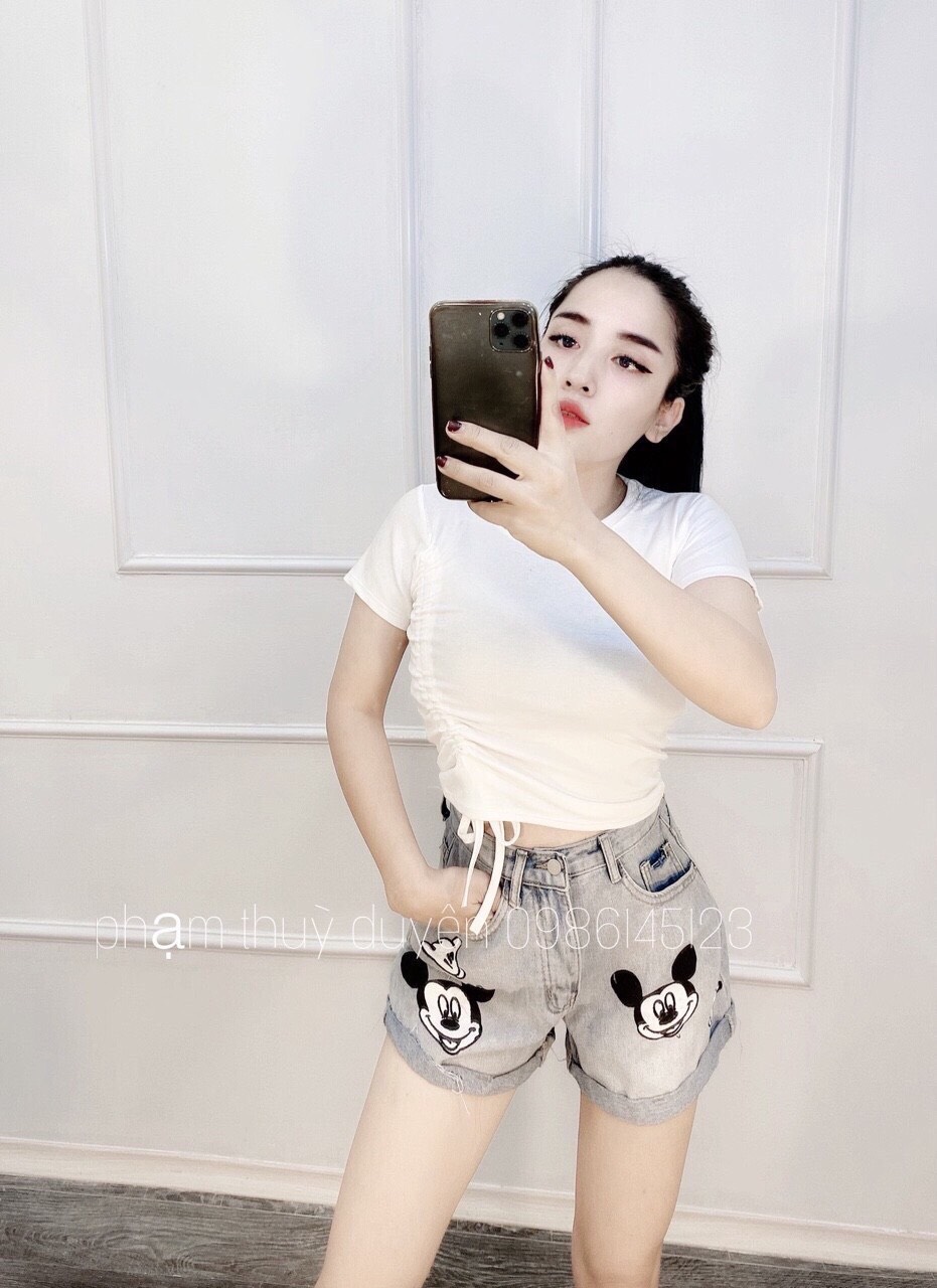 Áo thun lụa rút 1 bên luôn hot ttsa0327
