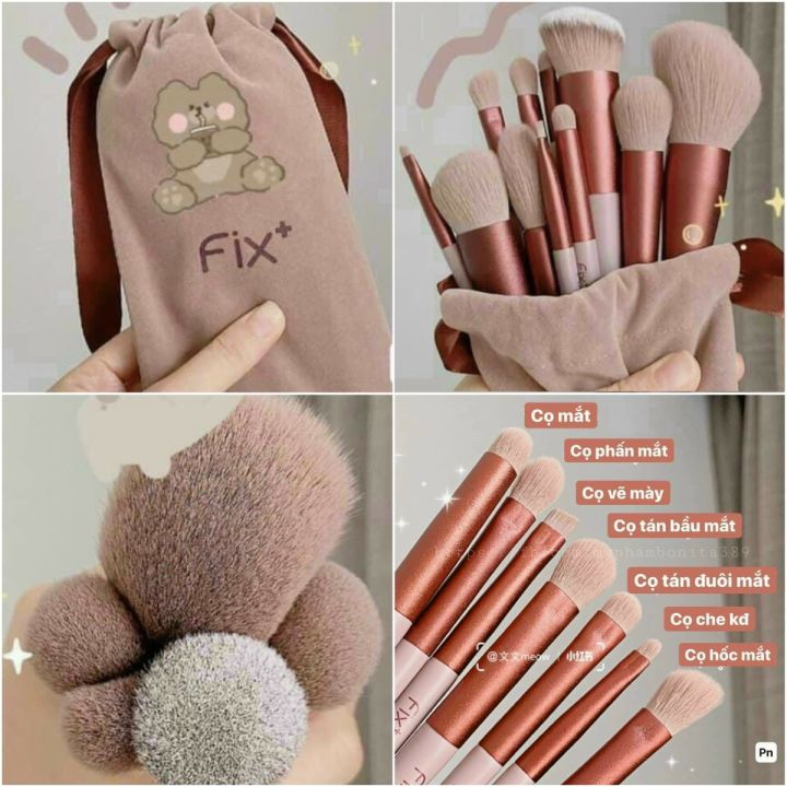[HCM][ Bộ 13 Cây ] Cọ Trang Điểm Fix Hồng 13 Cây Siêu Mềm Mại