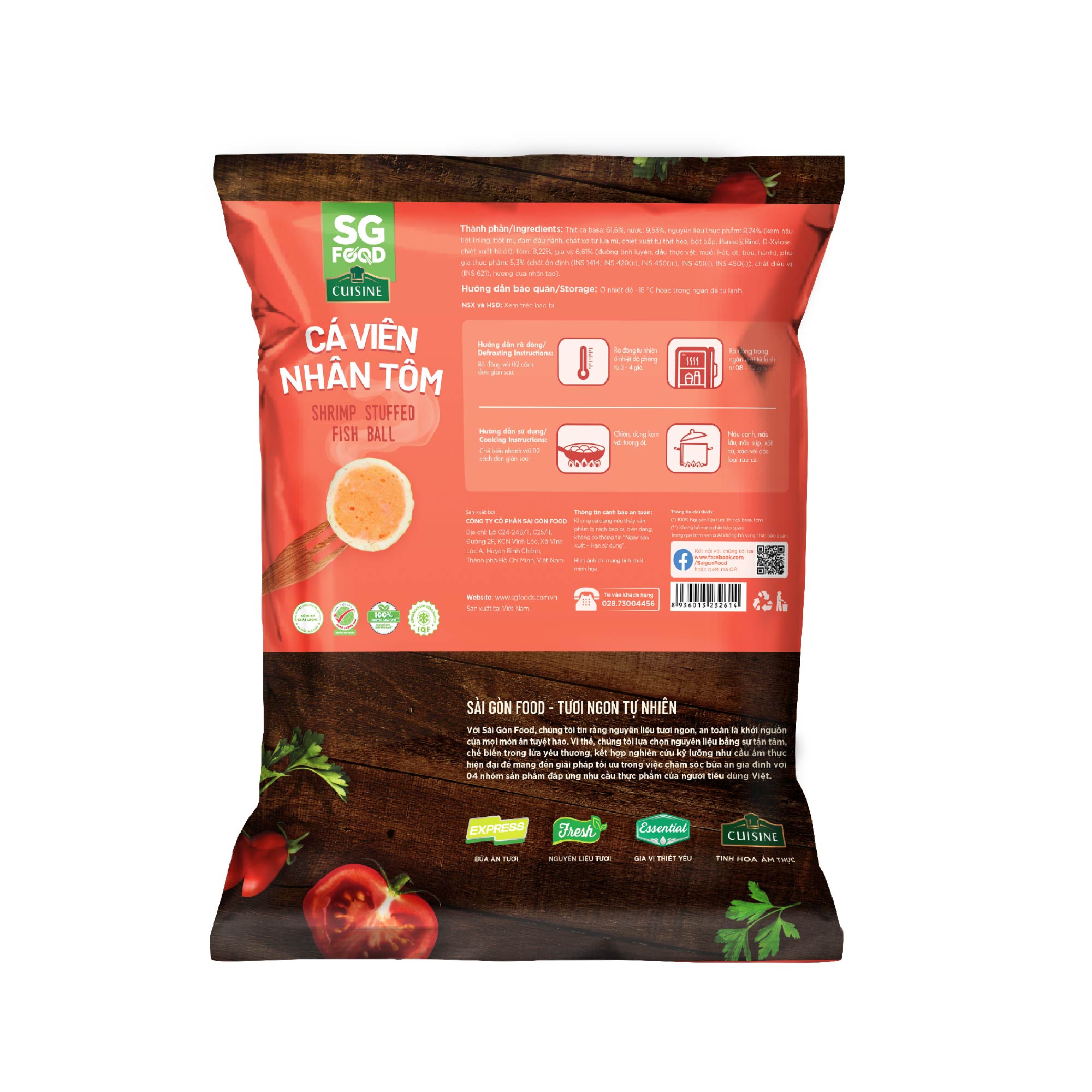 Cá Viên Nhân Tôm SG Food 450G