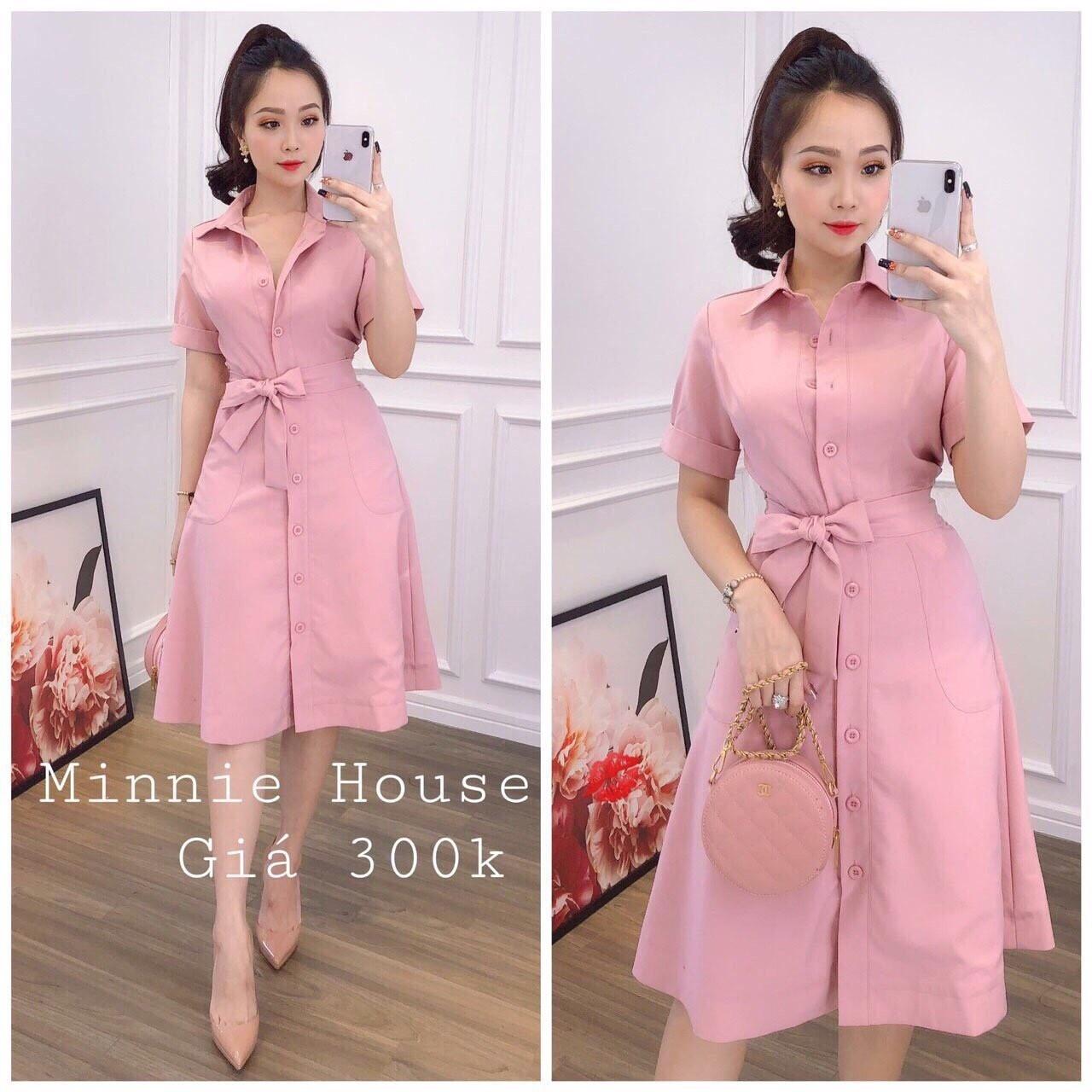Đầm Sơ Mi Lụa Tuyết Cột Eo Thời Trang Nữ (HL)UZU