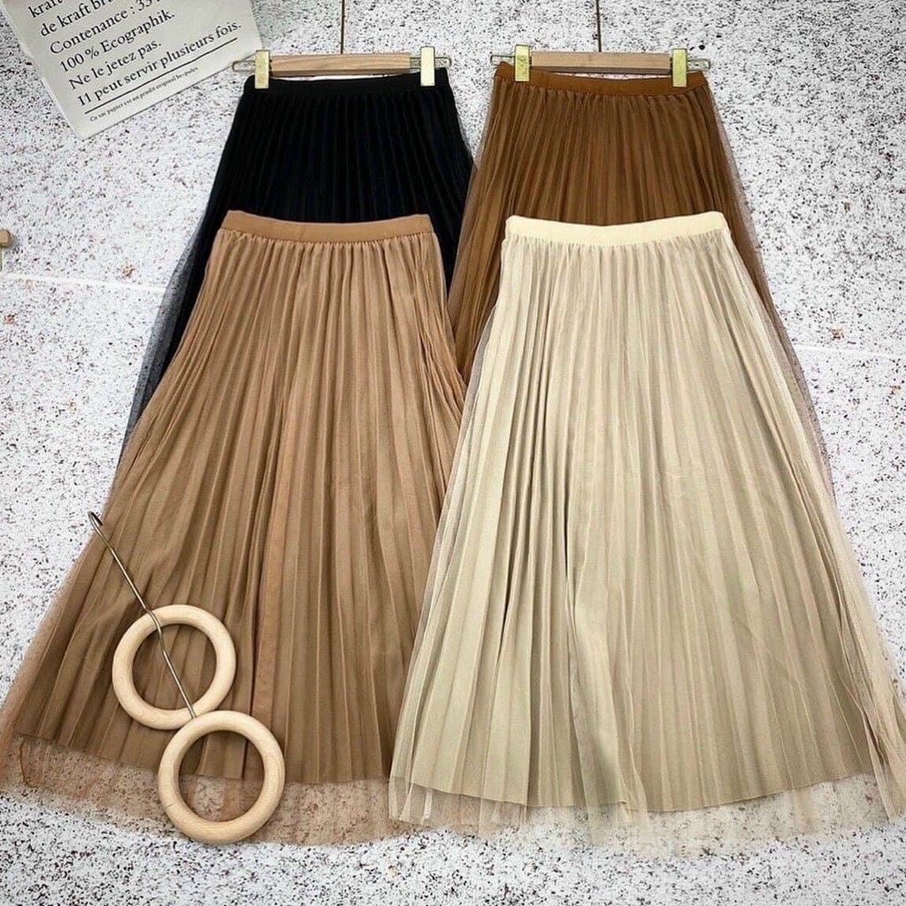 Chân váy xoè 2 mặt PHỐI REN thời trang