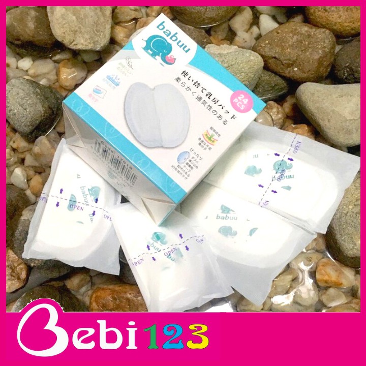 Hộp 24 miếng lót thấm sữa Baby Babuu Nhật Bản