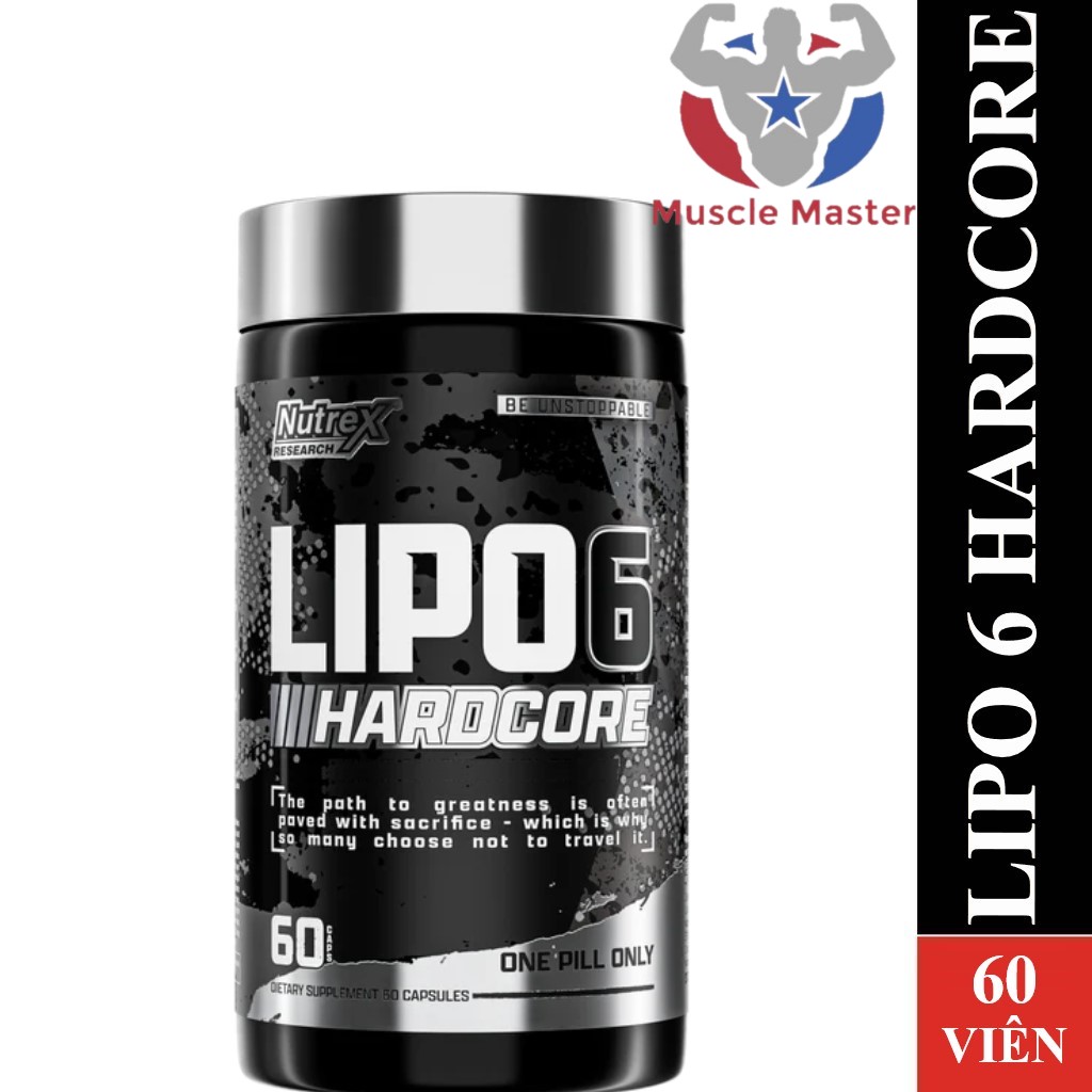 [HCM]Viên Giảm Cân Mạnh Nutrex Lipo 6 Hardcore 60 Viên