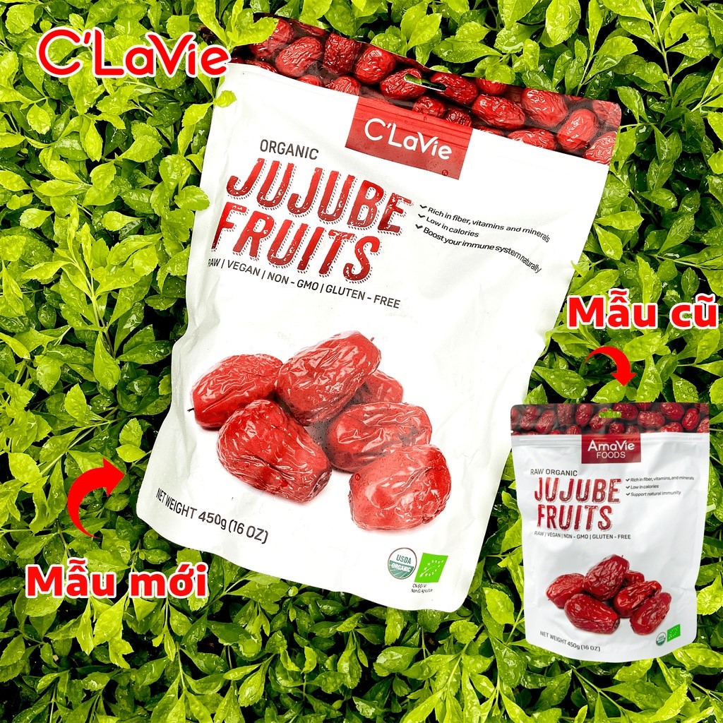 Combo Táo Đỏ + Kỷ Tử Hữu Cơ C'Lavie (Mẫu cũ: AmaVie Foods) - GiftLife