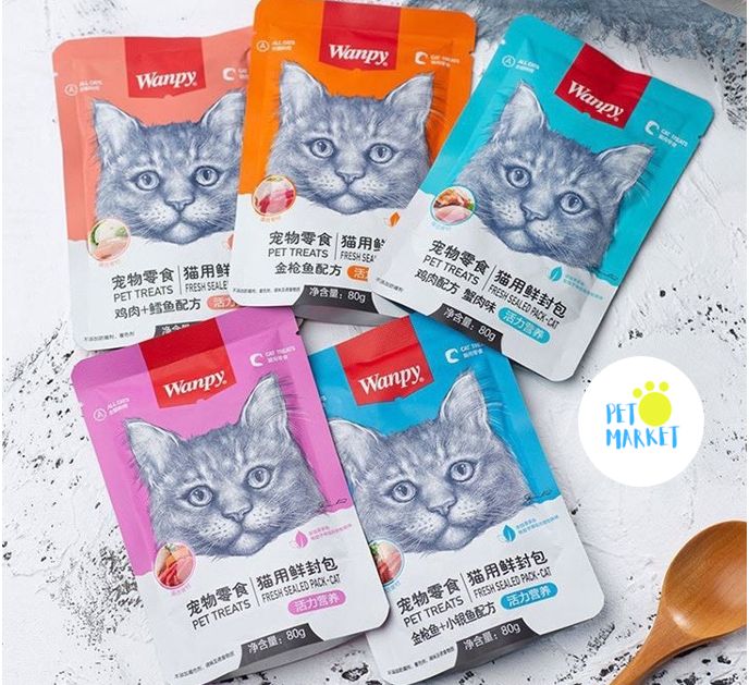 PATE WANPY 80G TƯƠI DINH DƯỠNG CAO CẤP CHO MÈO