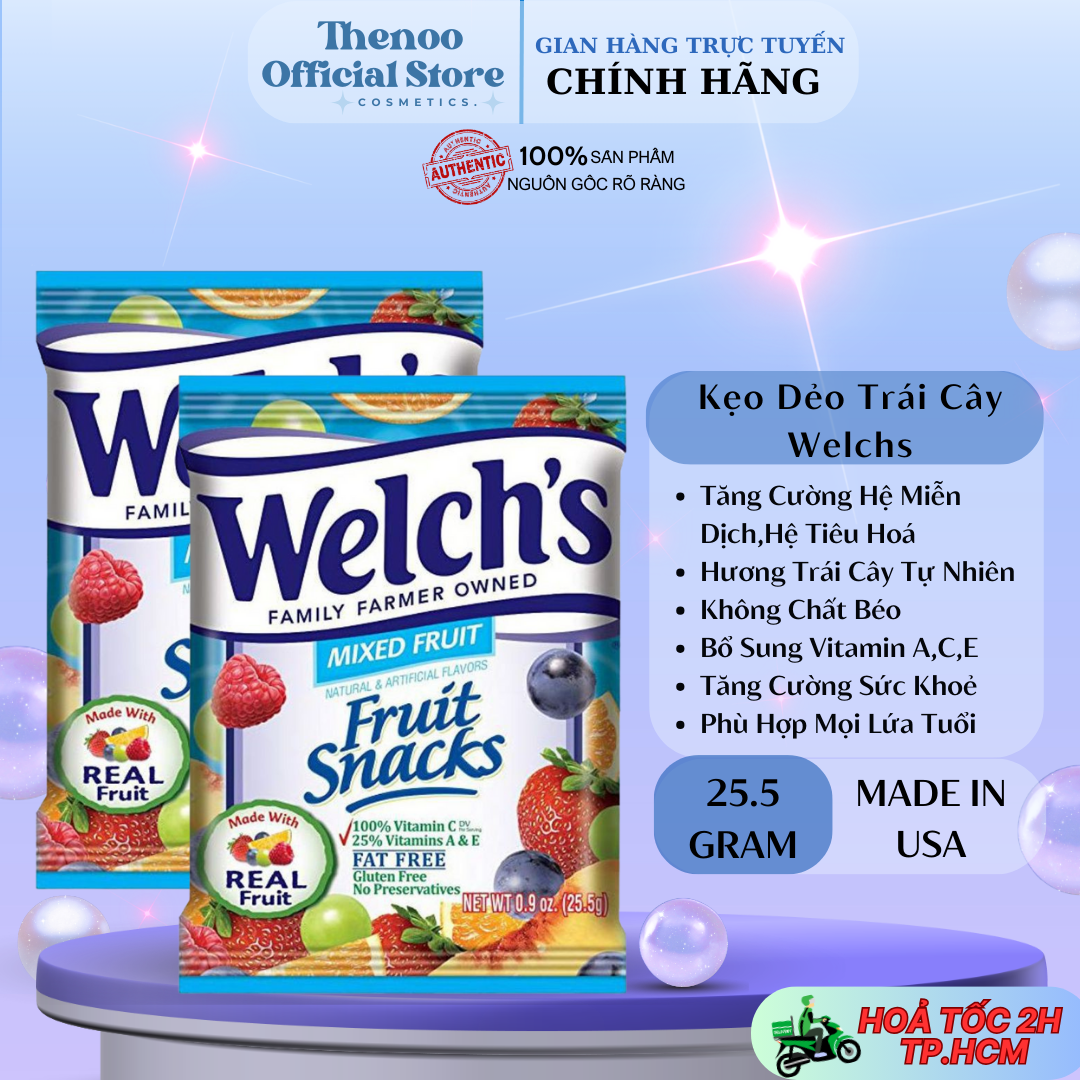 (Tách Lẻ) Kẹo Dẻo Welchs của Mỹ