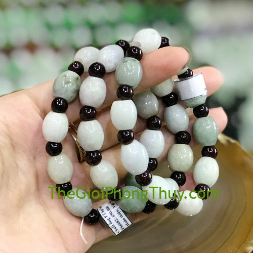 Chuỗi ống phỉ thúy hạt lựu trung FS6682