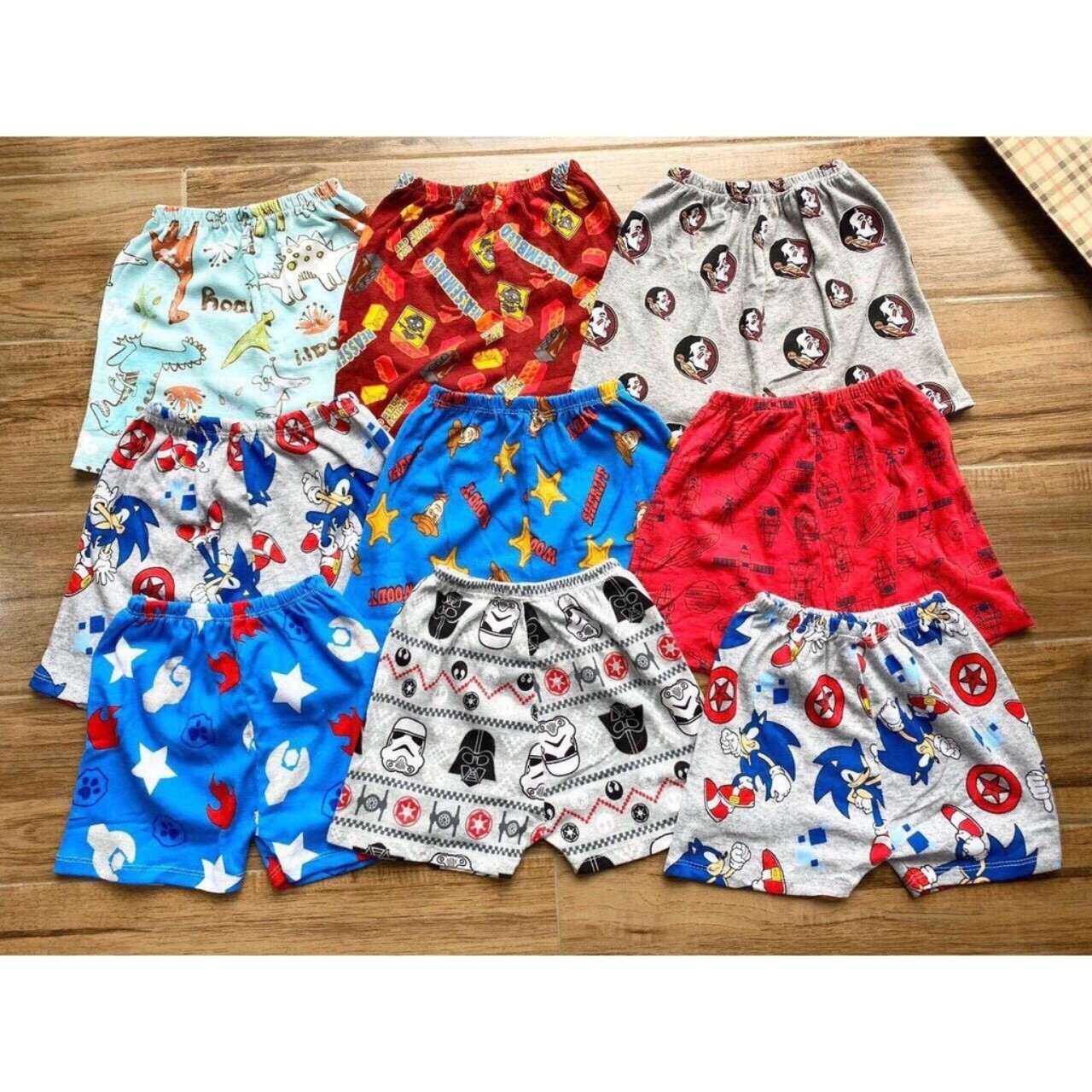 Set 2 quần bozip xuất dư cho bé