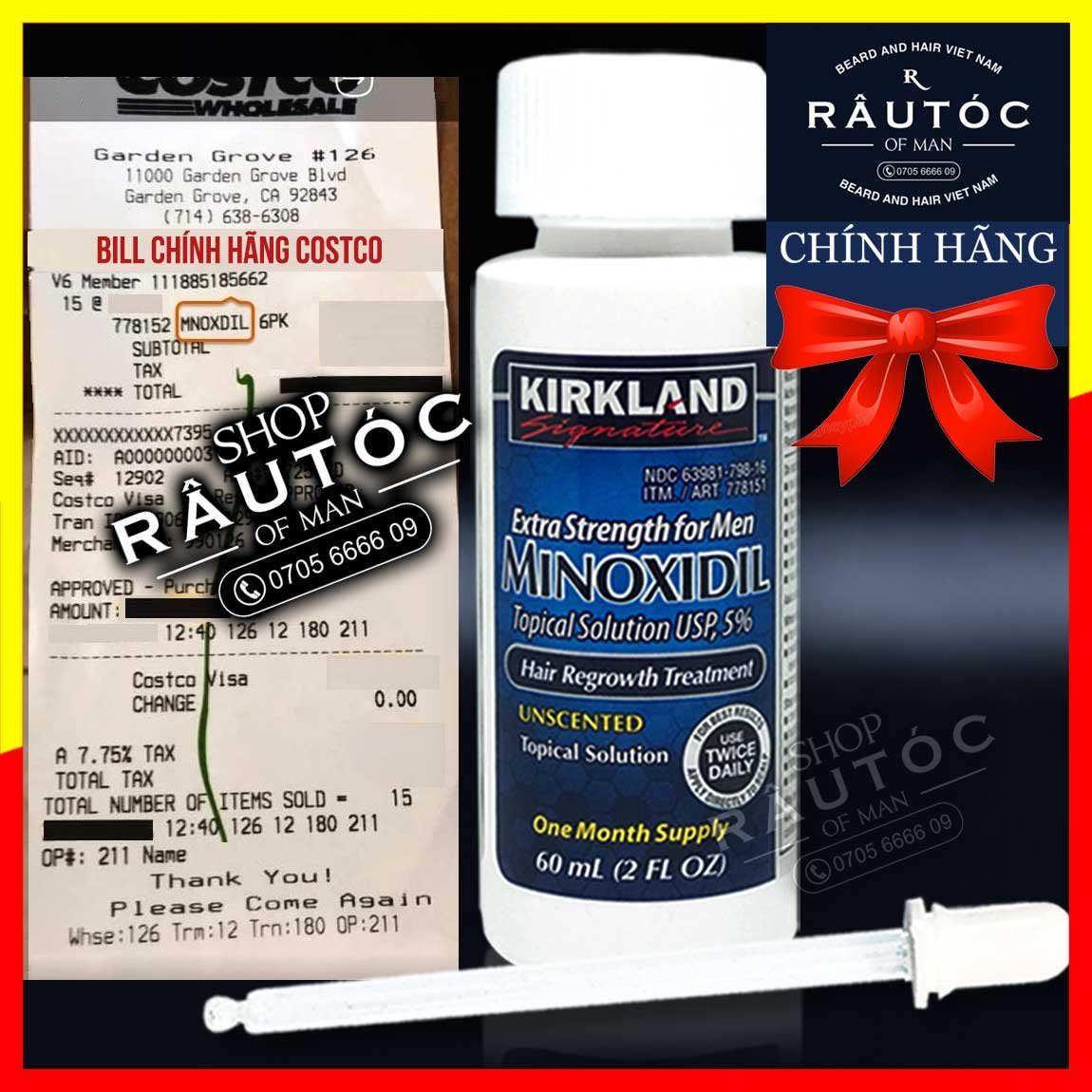 [HCM]RETINOL mix vào Minoxidil hỗ trợ mọc râu tóc