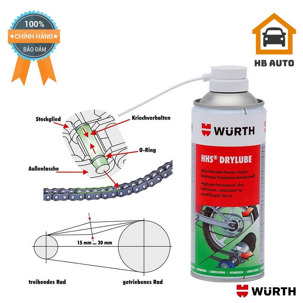 [FreeshipMAX] [HCM]Mỡ Bò Khô Wurth Hhs Drylube (400ml) 08931066