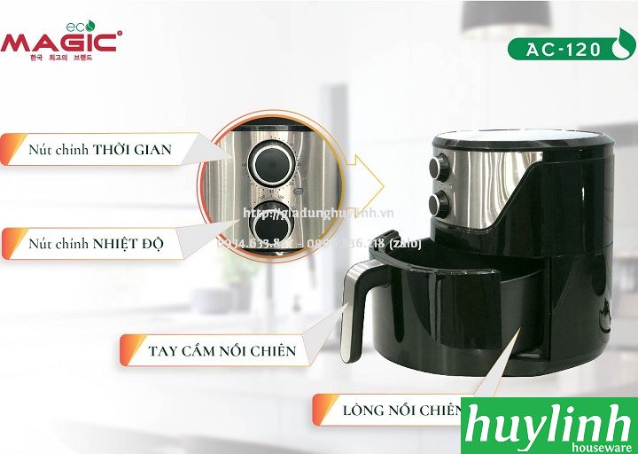 Nồi chiên không dầu Magic ECO AC-120 - 7 lít [AC120]