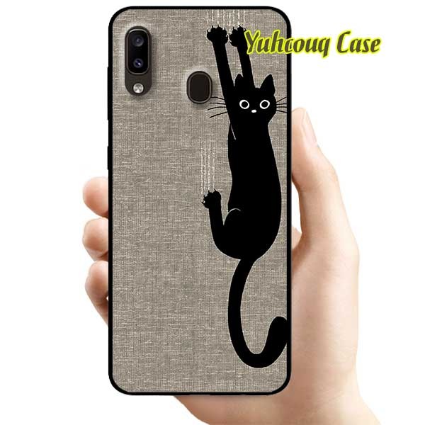 Ốp lưng dành cho samsung galaxy a20 - a30 - mèo mun