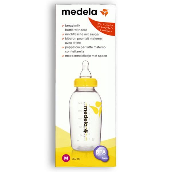 Bình sữa Medela 250ml (nhựa PP BPA Free)