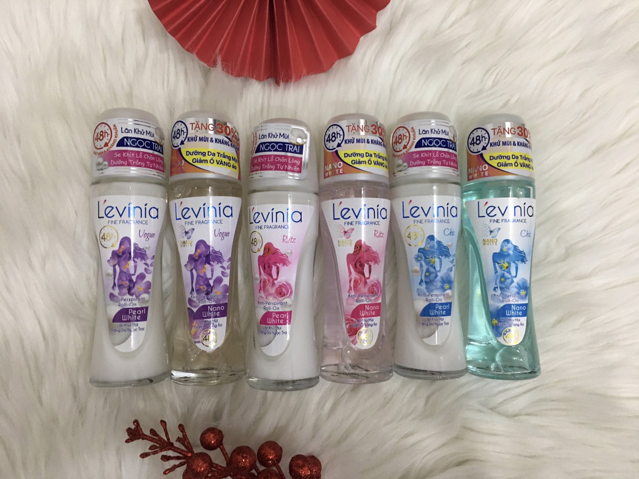 Lăn khử mùi trắng da ngọc trai L'evinia (Levinia) 65g