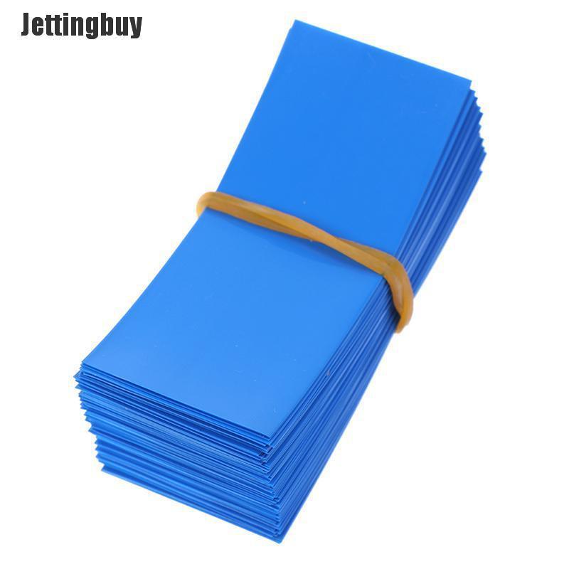 Jettingbuy 100pcs Battery Encapsulation Tube 18650 Heat Shrink Wrap Protective Bag