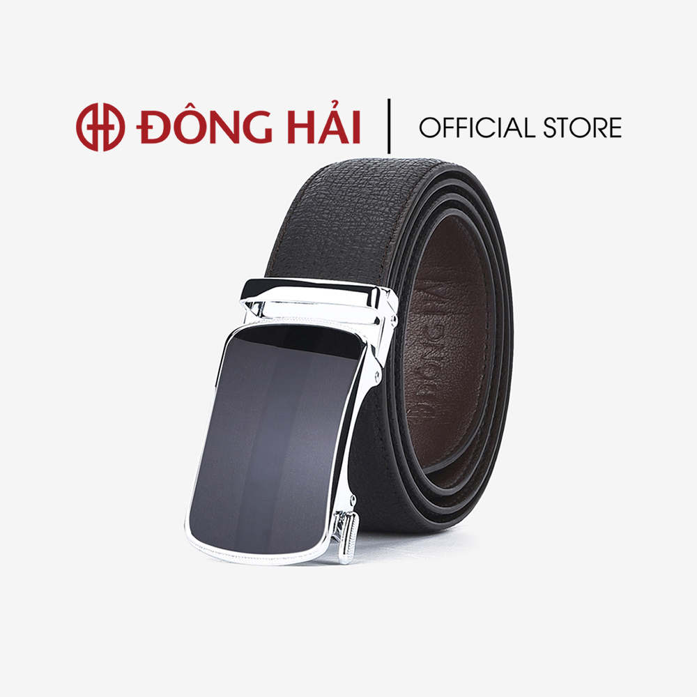 Thắt lưng nam đông hải da dập vân đầu khoá tăng đơ - pu05
