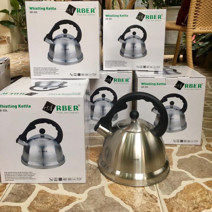 ẤM ĐUN TỪ ARBER AB-2.5L, ấm innox từ cao cấp