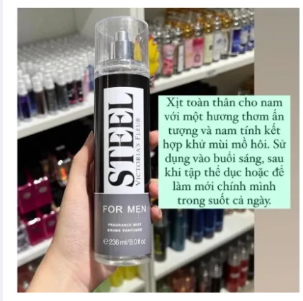 Xịt thơm Body mist mùi nam Victoria Fleur - 236ml