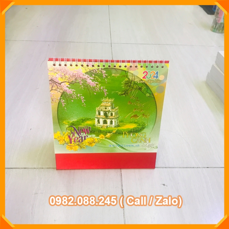 Lịch 2024 - ) lịch để bàn Chữ A ( 16 x 24cm)