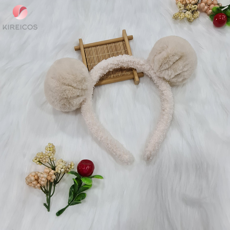 [HCM]Cài Tóc Pom Pom Lông Xù Siêu Cute - kireicos