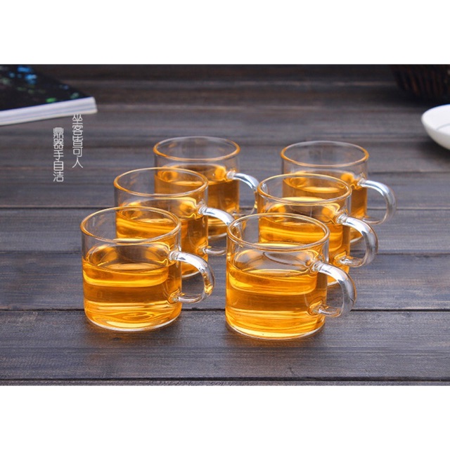 Set 6 chén quai trụ thuỷ tinh 100ml