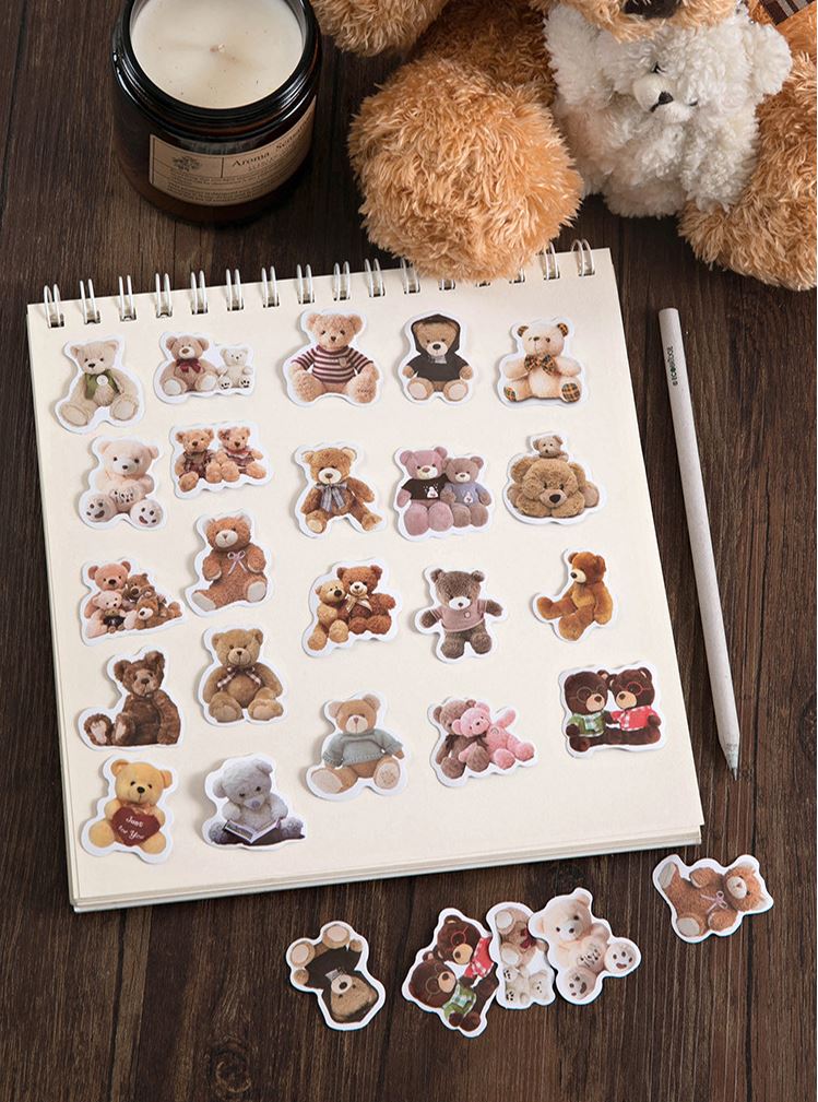Bộ 46 Sticker Gấu bông đáng yêu E102